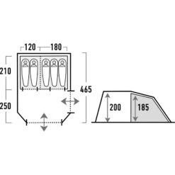 HIGH PEAK Ancona 5.0 - Familienzelt -Deutschland Wild Schlaf Verkaufs-Shop high peak ancona 5 0 familienzelt light grey dark green hip 10249 1