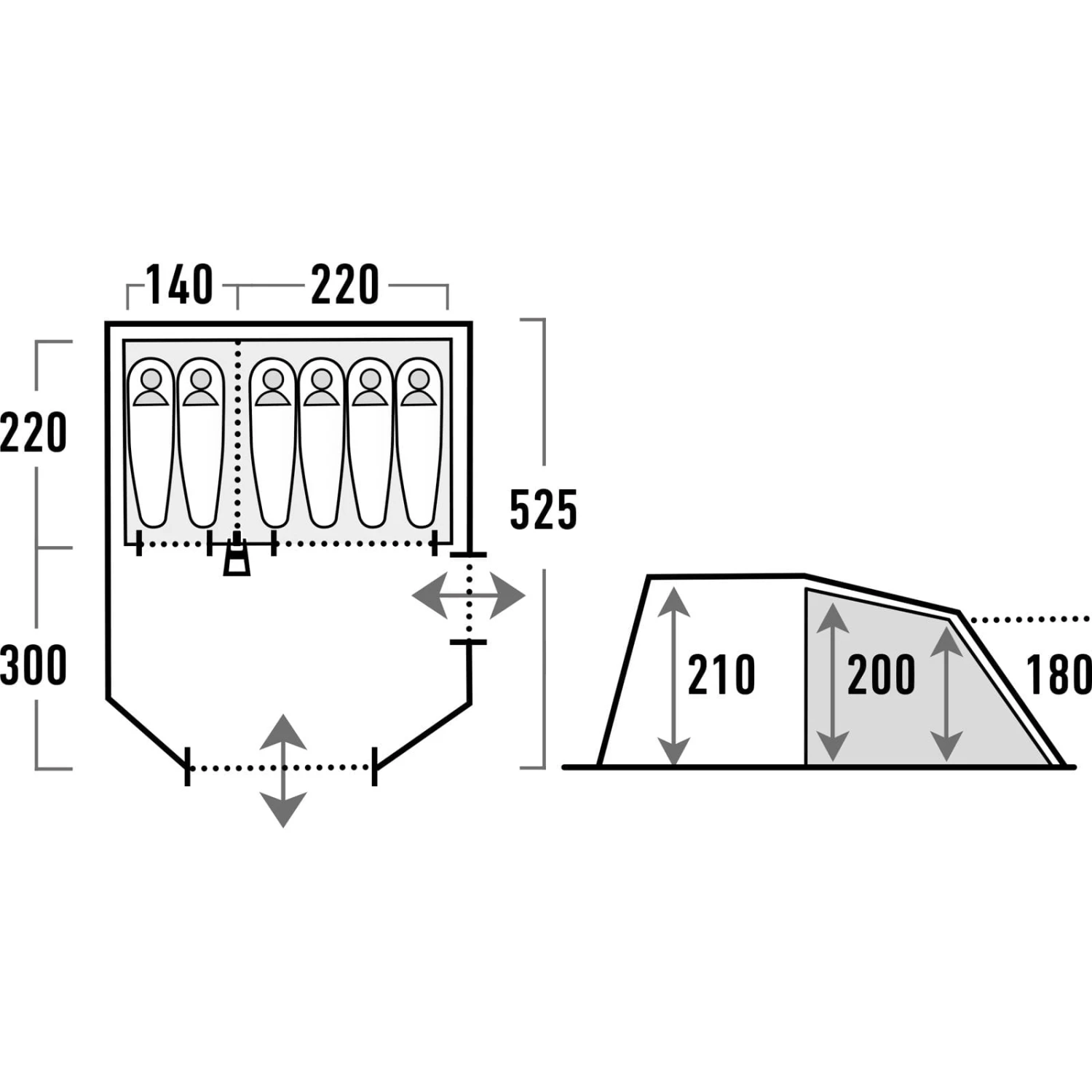 HIGH PEAK Bozen 6.0 - Familienzelt 4 HIGH PEAK Bozen 6.0 - Familienzelt – Bild 2