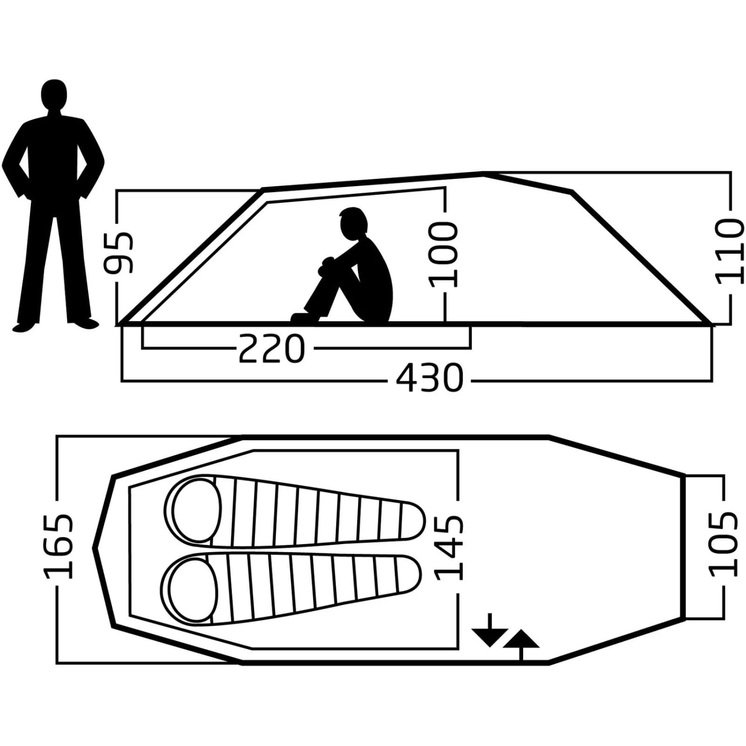 Nordisk Oppland 2 SI - Zwei-Personen-Tunnelzelt 5 Nordisk Oppland 2 SI - Zwei-Personen-Tunnelzelt – Bild 3