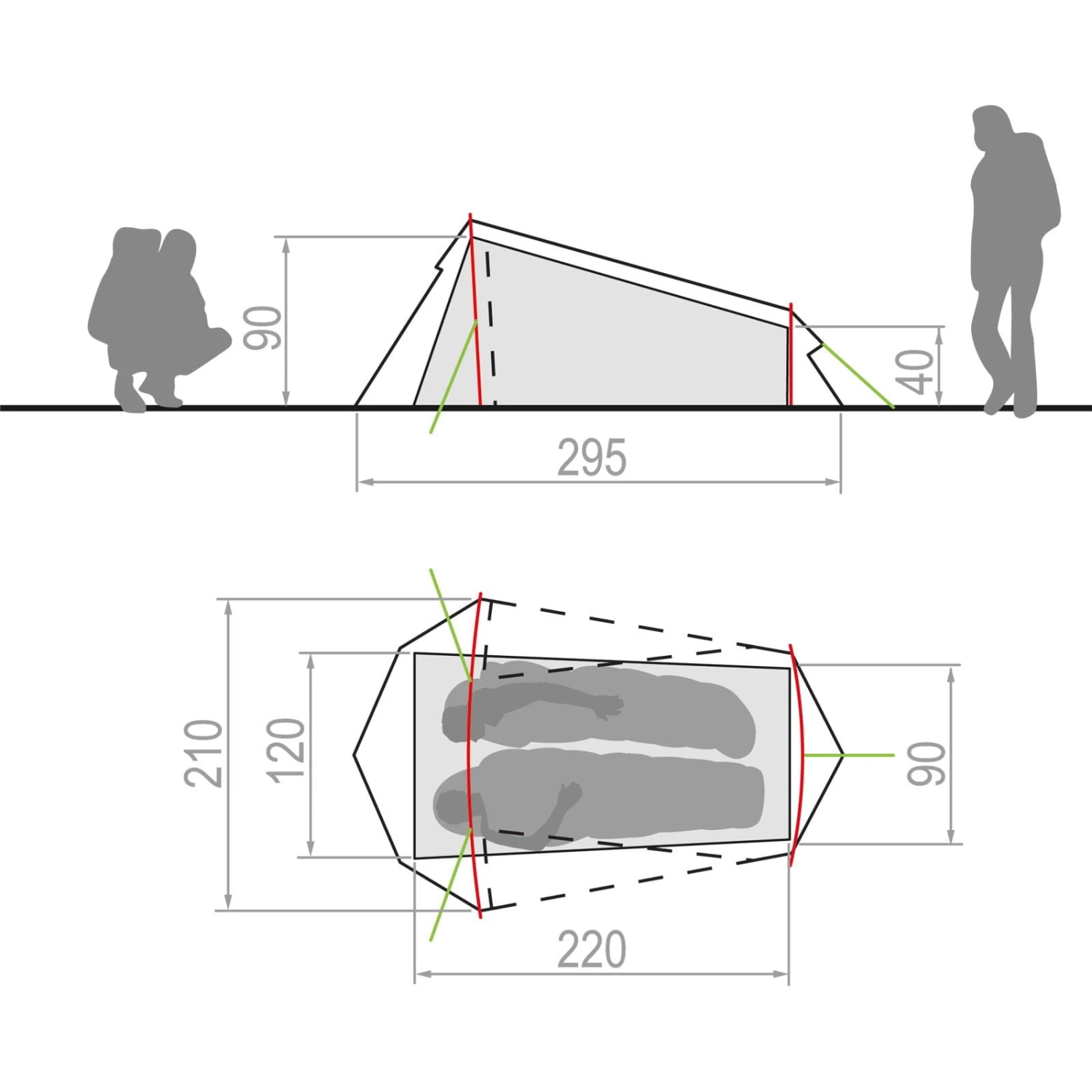VAUDE Arco 1-2P - Tunnelzelt 6 VAUDE Arco 1-2P - Tunnelzelt – Bild 4